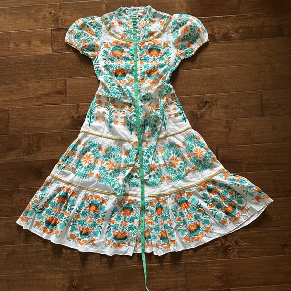 NWT CELINA MOON Be One Pippa midi sash short sleeve size M with pockets - Picture 11 of 11